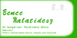 bence malatidesz business card